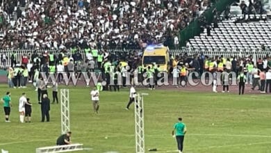 مشجعون مصابون بعد سقوط سور حديدي في مباراة مولودية الجزائر والمجرة بالدوري الجزائري